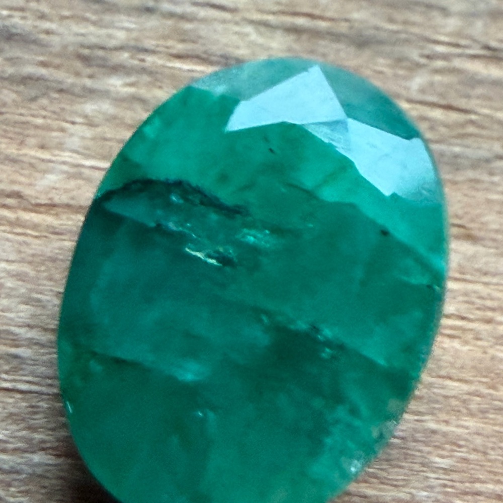 Green Faceted Oval Gemstone Pendant - Women Jewelry